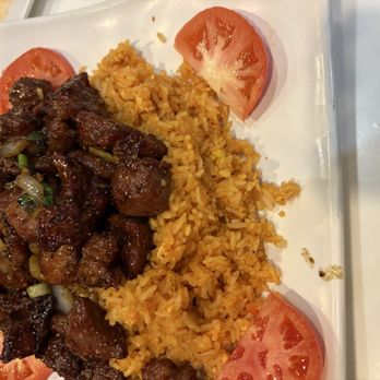 North Point Chopsticks - 806. Beef Cubes with Tomato Rice - Asian Fusion Near Me - Glenview, Illinois North Point Chopsticks - 806. Beef Cubes with Tomato Rice - Asian Fusion Near Me - Glenview, Illinois