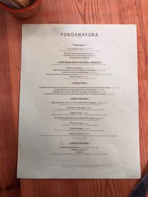 Menu photo 5 Fonda Mayora Ciudad de México, DIF