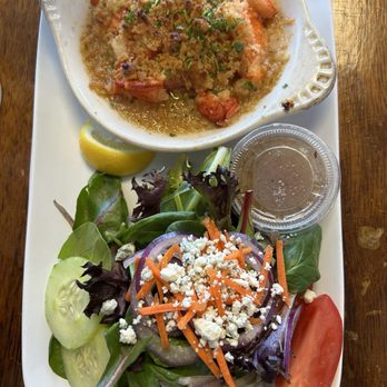 Cape Cod Fish - Lobstah Pie and Half House Salad - Seafood Near Me - Fort Myers, Florida
