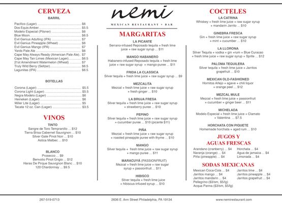 Menu photo 7 Nemi Restaurant Philadelphia, PA Menu photo 7 Nemi Restaurant Philadelphia, PA