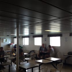 Pelee Island Ferry - The ship's dining room looking out on Lake Erie.
