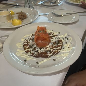 Pasta Prego - Smoked salmon shaped like a rose with crème fresh and capers. - Wine Bars Near Me - Napa, California Pasta Prego - Smoked salmon shaped like a rose with crème fresh and capers. - Wine Bars Near Me - Napa, California