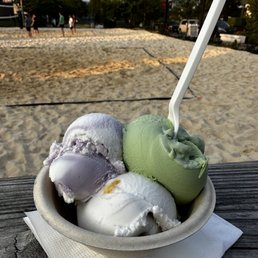 Lavender, matcha mint and peach Lavender, matcha mint and peach