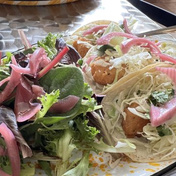 Pigfish Cafe - fish tacos loved the pickled onions and verde salsa - Sandwiches Near Me - Burien, Washington