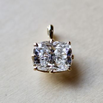 Custom Creations By Cindy - Custom east-west cushion pendant with an 8-prong setting. - Jewelry Near Me - Hayward, California Custom Creations By Cindy - Custom east-west cushion pendant with an 8-prong setting. - Jewelry Near Me - Hayward, California