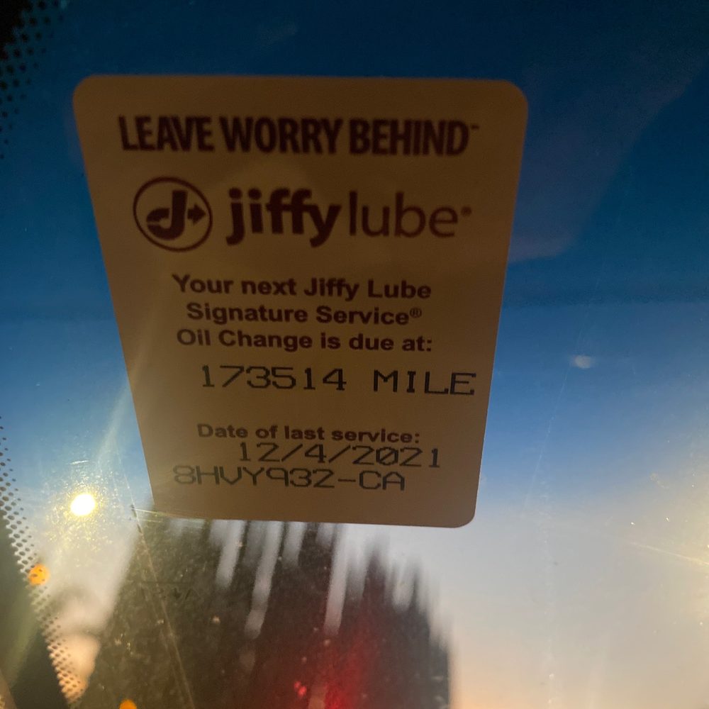 Jiffy Lube Oil Change - My new little sticky - Auto Repair Near Me - Simi Valley, California Jiffy Lube Oil Change - My new little sticky - Auto Repair Near Me - Simi Valley, California