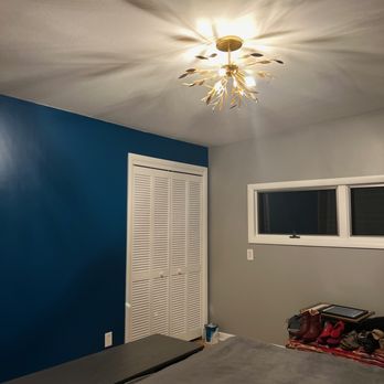 SID Painting - Bedroom accent wall, ceiling and neutral tone grey wall update. - Painters Near Me