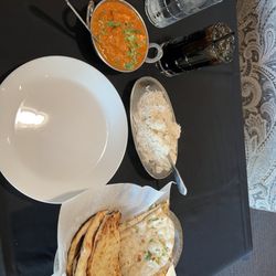 Star of India - Chicken Tikka Masala, Paneer and Garlic Naan.