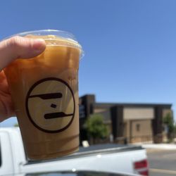 Cold brew with oat milk and coconut