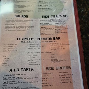 Ocampo's Restaurant - New Menu 2023 - Mexican Near Me - Yucaipa, California Ocampo's Restaurant - New Menu 2023 - Mexican Near Me - Yucaipa, California