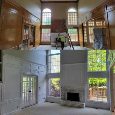 Interior Painting (Woodwork Refinishing) - Woodwork refinishing and wall painting in this amazing greatroom Interior Painting (Woodwork Refinishing) - Woodwork refinishing and wall painting in this amazing greatroom