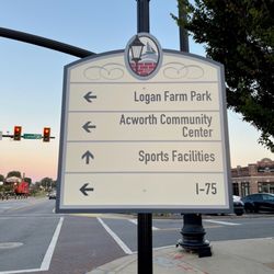 Historic Acworth - Sign on Main St at Lemon St