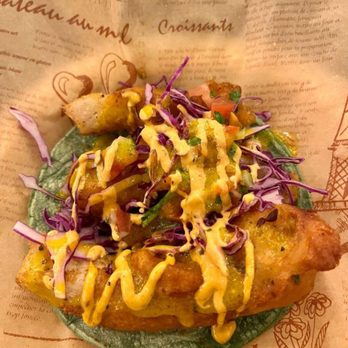 Seafood 1555 - Fish taco with so much fish. We had to eat it with a knife and fork. - Seafood Near Me - San Clemente , California Seafood 1555 - Fish taco with so much fish. We had to eat it with a knife and fork. - Seafood Near Me - San Clemente , California