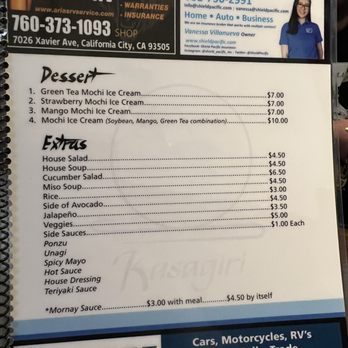 Kasagiri Restaurant - Sushi Bars Near Me - Tehachapi, California