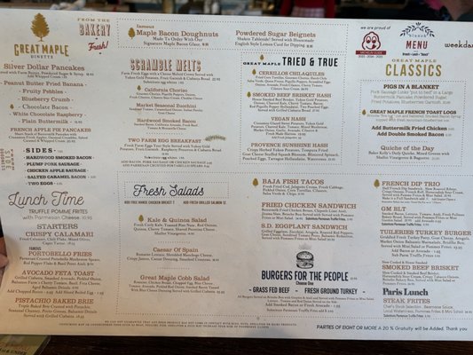 Menu photo 3 Great Maple San Diego San Diego, CA