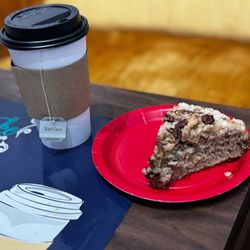 Kat's Coffee House - London Fog and Coffee Cake