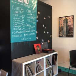 Melted Vinyl Coffee - Menu and some of the records!