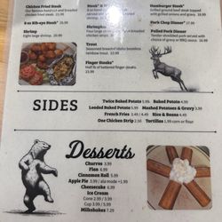 Trails Inn Restaurant - Menu