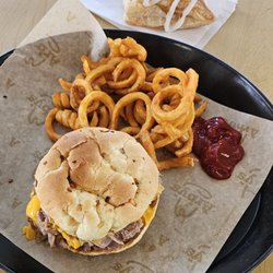 Arby's - Double Beef 'n' Cheddar Meal and Apple Turnover