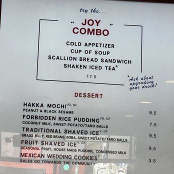Joy - Menu - Taiwanese Near Me - Los Angeles, California