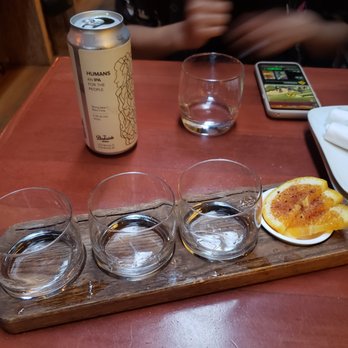 Cuchillo - mezcal flight and parkside IPA from port moody - Latin American Near Me - Vancouver, British Columbia