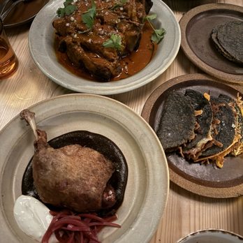 A Tí - Crispy duck mole and lamb neck birria with quesadillas - Mexican Near Me - Los Angeles, California A Tí - Crispy duck mole and lamb neck birria with quesadillas - Mexican Near Me - Los Angeles, California