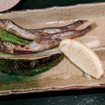Masami - Grilled Shishamo, (has roe). Eat the shishito pepper after adding grated daikon on fish. Note: Head and tail are edible :) - Japanese Near Me - Richardson, Texas Masami - Grilled Shishamo, (has roe). Eat the shishito pepper after adding grated daikon on fish. Note: Head and tail are edible :) - Japanese Near Me - Richardson, Texas