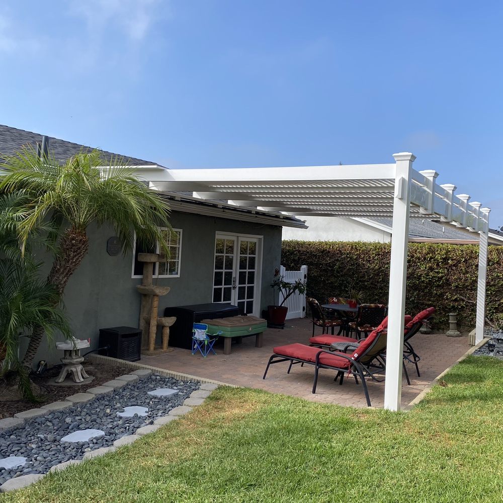 Vinyl Concepts - 15 x 19 patio cover using only 2 posts - Fences & Gates Near Me - Torrance, California Vinyl Concepts - 15 x 19 patio cover using only 2 posts - Fences & Gates Near Me - Torrance, California