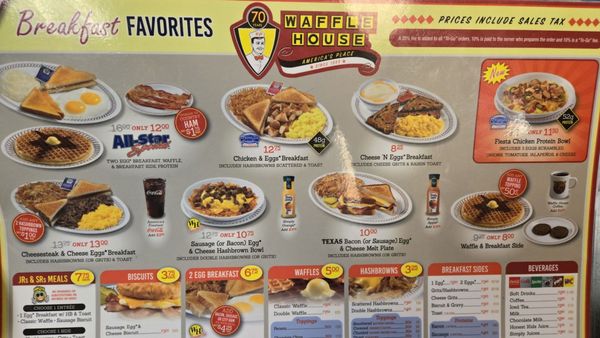 Menu photo 2 Waffle House Erlanger, KY
