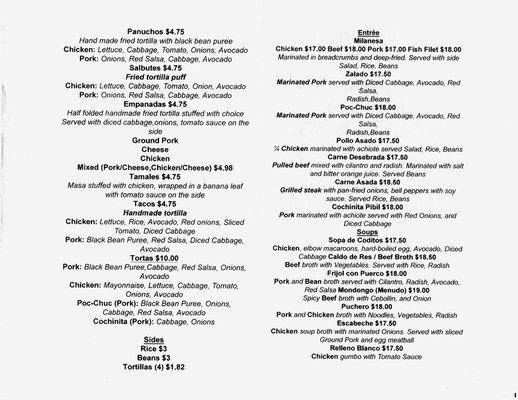 Menu photo 2 Loltún Restaurant San Francisco, CA Menu photo 2 Loltún Restaurant San Francisco, CA