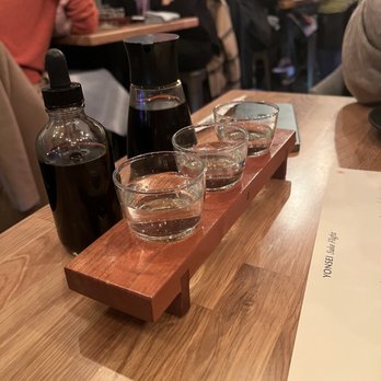 Yonsei Handrolls - Sake flight - Japanese Near Me - Oakland, California Yonsei Handrolls - Sake flight - Japanese Near Me - Oakland, California