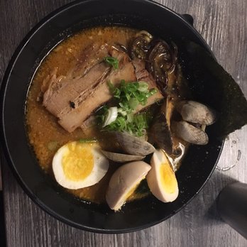 Ramen Seas - Miso Clam ramen with extra egg - Ramen Near Me - Sunnyvale, California Ramen Seas - Miso Clam ramen with extra egg - Ramen Near Me - Sunnyvale, California