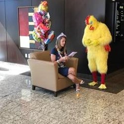 Almost Live! Entertainment - The Chicken Theme option for the birthday gram.