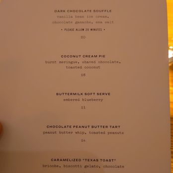 Credence - Dessert Menu 11/2025 - New American Near Me - Houston, Texas Credence - Dessert Menu 11/2025 - New American Near Me - Houston, Texas