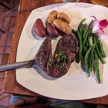 Red Cellar & Bistro - Elk tenderloin, baby garlic potatoes & green beans. - Italian Near Me - Kingman, Arizona