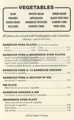 Menu photo 7 Jackson's Big Oak Barbecue Wilmington, NC Menu photo 7 Jackson's Big Oak Barbecue Wilmington, NC