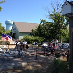 Duck Church - Prep for outdoor service by the water