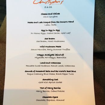 Christopher’s At Wrigley Mansion - The menu - French Near Me - Phoenix, Arizona