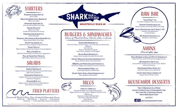 Menu photo 6 Shark Bar and Kitchen Wrightsville Beach, NC