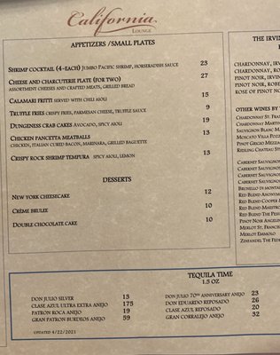 Menu photo 6 The California Lounge Riverside, CA Menu photo 6 The California Lounge Riverside, CA