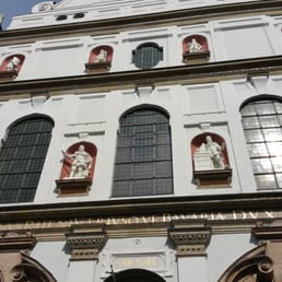 Outside he church.
