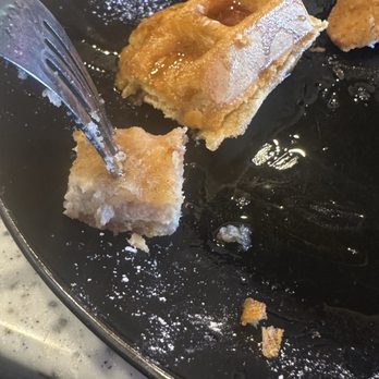 Mandys Cafe - Kids chicken, tender strip on my waffle - Breakfast & Brunch Near Me - Bakersfield, California