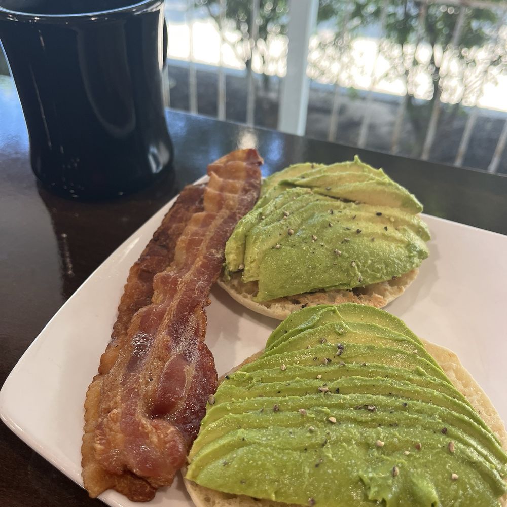 Coronation Cafe - Avocado toast with a side of bacon - Coffee & Tea Near Me - Amherst, Massachusetts Coronation Cafe - Avocado toast with a side of bacon - Coffee & Tea Near Me - Amherst, Massachusetts