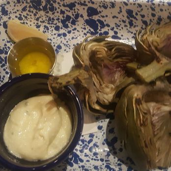 Garbo’s - Artichokes with dippings - Seafood Near Me - Austin, Texas Garbo’s - Artichokes with dippings - Seafood Near Me - Austin, Texas