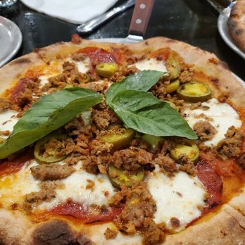 Ironwood Tavern - Diablo pizza added jalapeño & spicy pork - Pizza Near Me - Evans, Georgia Ironwood Tavern - Diablo pizza added jalapeño & spicy pork - Pizza Near Me - Evans, Georgia