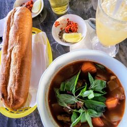 Beef stew order (choice of baguette or rice noodle).