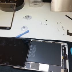 The Broken Phone Shreveport - IPad Mini repair in process.