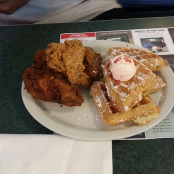 Metro Diner - Best chicken & waffles in Indy! Hot and fresh perfectly crispy. The strawberry butter was amazing! - Diners Near Me - Indianapolis, Indiana