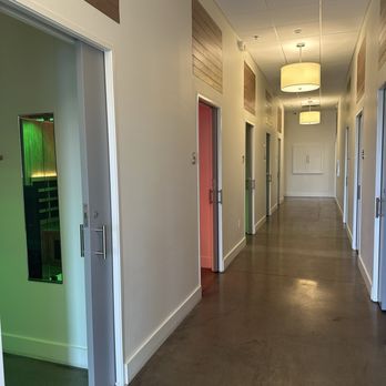 Perspire Sauna Studio - Green Valley - Hallway with various private sauna rooms - Saunas Near Me - Henderson, Nevada Perspire Sauna Studio - Green Valley - Hallway with various private sauna rooms - Saunas Near Me - Henderson, Nevada