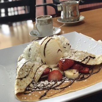The Creperie - Nutella crepe with strawberry and banana,ice-cream on top - Creperies Near Me - Turlock, California The Creperie - Nutella crepe with strawberry and banana,ice-cream on top - Creperies Near Me - Turlock, California